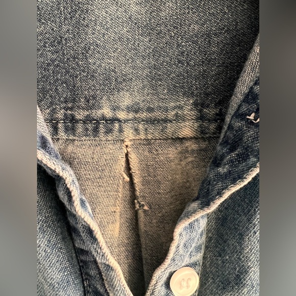 Distressed Acid Wash Denim Dress - Picture 3 of 5